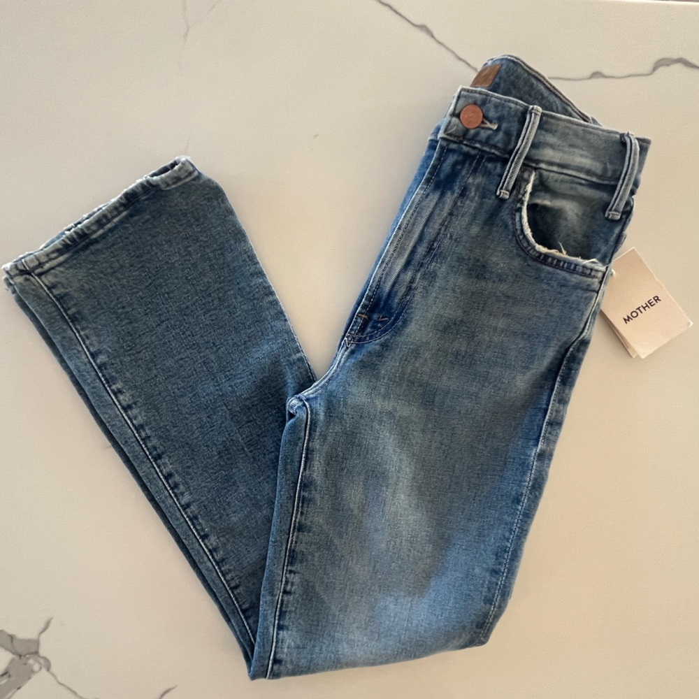 MOTHER Jeans - The Hustler Ankle - Cropped Flare Leg in Scenic Route - Size 25 - Picture 4 of 12